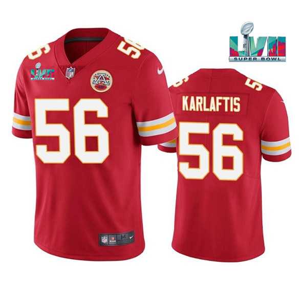 Men & Women & Youth Kansas City Chiefs #56 George Karlaftis Red Super Bowl LVII Patch Vapor Untouchable Limited Stitched Jersey->kansas city chiefs->NFL Jersey